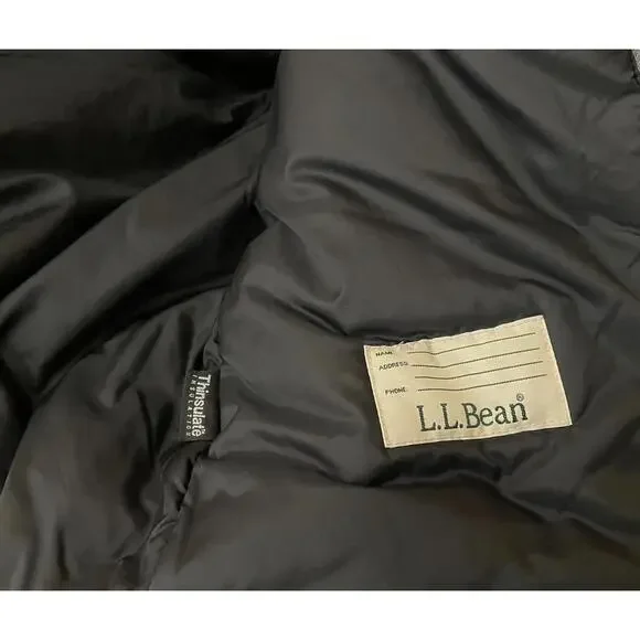 LL Bean Jacket Youth Size Large 14-16 Full Zip Hooded Pockets Lined Winter Boys - Picture 4 of 5